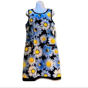 Laundry Flowered Sleeveless Dress (Blue, White, Yellow)